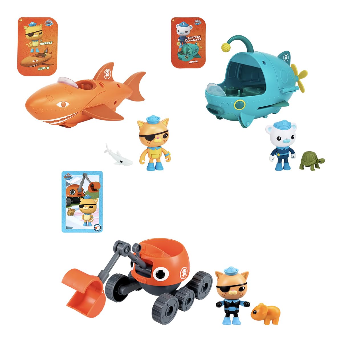 Octonauts Above & Beyond Terra Gup 3 And Kwazii Deluxe Toy Vehicle